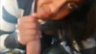 Indian UK university girl sucks my cock in student flat