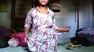 Indian Teen with Saggy Breasts and large nipples