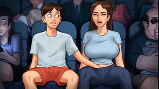 Summertime Saga - College girl rides huge cock in dorm room