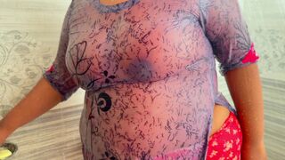 Egypt BBW Stepmom Shower in Bathroom When Stepson Got Super Hot & Fuck Her - Shower Sex & Cum