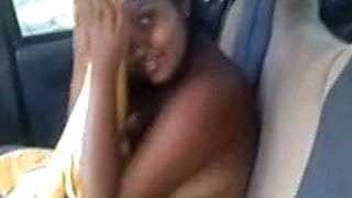 Indian Big Boobs Girl fucking with her Partner in a CAR