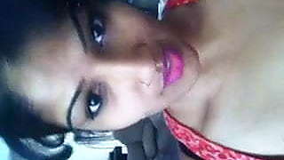 Desi Girl showing how to suck cock with a banana