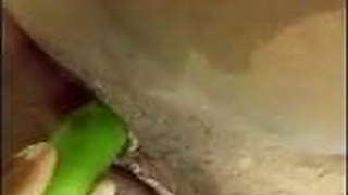 desi indian bhabhi inserting cucumber into pussy 1