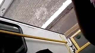 touching boobs with dick in bus