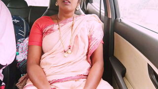Indian maid car sex Telugu dirty talks.