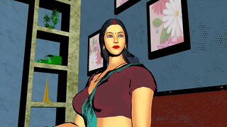 Sex-thirsty woman got fucked by her step-brother-in-law during Holi festival