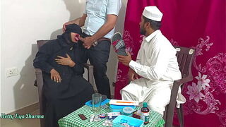 Muslim women fucked by the doctor in front of her husband because she could not get pregnant (Threesome Sex)
