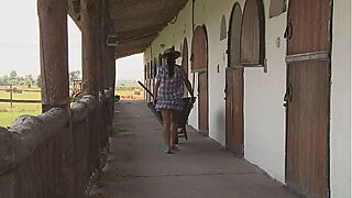 Outdoor fuck in a factory