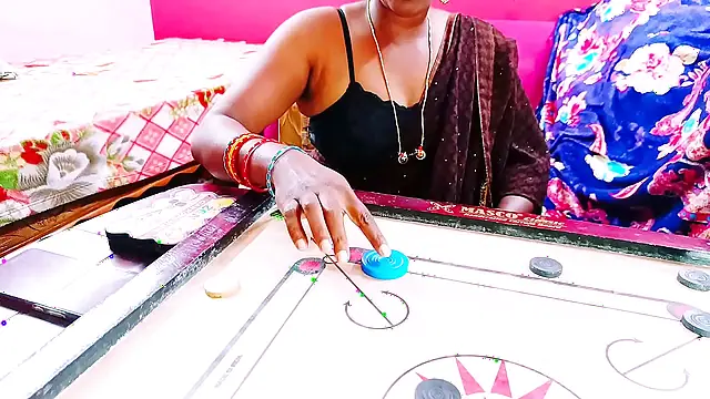 A carrom session led Bhabhi to flirt with her brother-in-law.Telugu dirty talks.