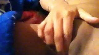 Lonely beautiful Indian girl makes this self shot video