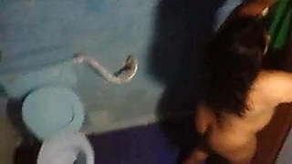 Bangla desi Neighbor aunty bathing & washing Hidden cam
