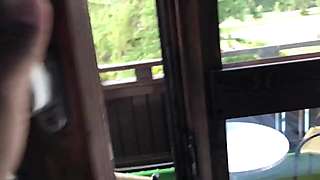 Naked On The Hotel Balcony At The Nature Mountain Village