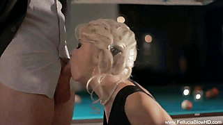 Erotic BJ In the Pool Hall