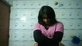 Desi bengali girl Self shoot bathroom she need a dick