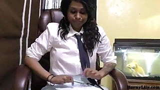 India Virgin School girl Lily talking in Hindi about wanting