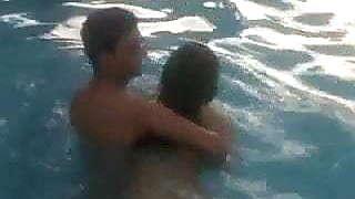 Indian college girl nude in pool