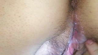 Wife with cum in pussy!!