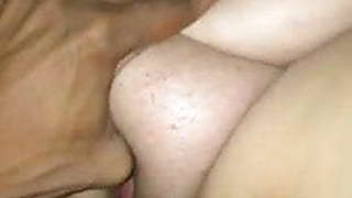 Playing with neighbour widow aunty shaved cunt