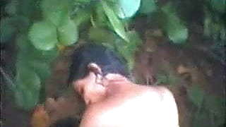 Having fun with indian teen in wood. Public nudity