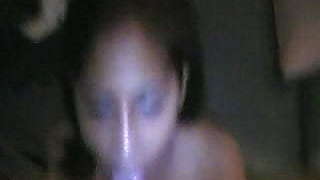 Facial cumshot for beautiful Indian amateur