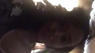 American Indian girl plays with her big pierced tits