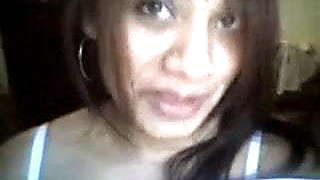 Exotic hot Indian bitch on webcam squishes her big boobies