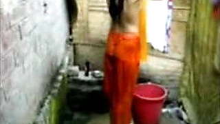 Bangla desi village girl bathing in Dhaka