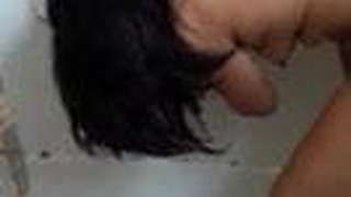 Desi Indian NRI Bhabi cleaning Our Batroom HD personal