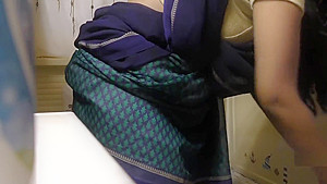 South Indian Maid Cleans and Showers hidden camera
