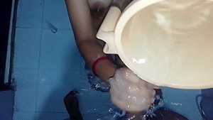 INDIAN bhabhi Sucking Dick in the Bathroom