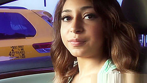 Busty Indian hitchhiker blows driver