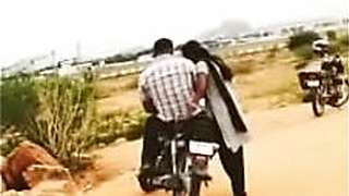 Tamil girl pressing boobs over her Bf