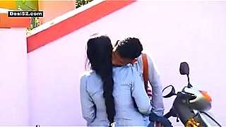 Desi Indian long hair teen school girl outdoor