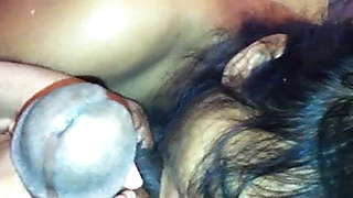 lactating indian teen sucking his black cock & balls