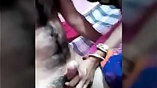 Indian Girlfriend Gives Handjob
