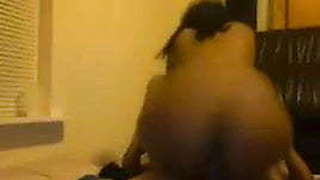 South indian with nice ass rides her bf to a creampie