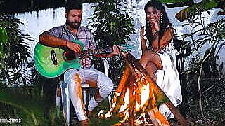 Night Outdoor Bonfire open sex at night with StarSudipa and Cumshots ( Hindi Audio )