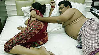 Desi Middle-aged man fucking his Hotwife with small penis! Hindi sex