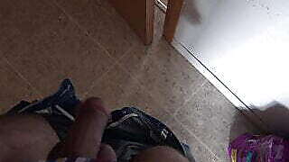 Indian stepmother caught me watching her peeing and she didn't care