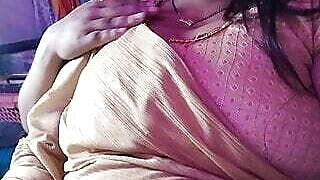 Hot desi sexy big boobs wife and village boyfriend romance in the secret room.