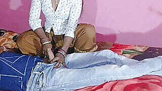 after the husband leaves the house New Bhabhi Frist time painful Anal Sex with hindi audio