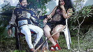 Moti aur Bade Dudhwali Sauteli Maa ko Bagiche me raat ko lejakar Sautele Bete Ne Ghapa Ghap Choda aur Muh me gira dala