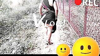 Tanya Indian model walking inside woods showing her massive ass.