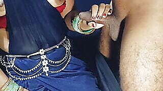 Neelam Bhabhi fucked in saree she was ready for marriage party and her dever cought her alone in her house