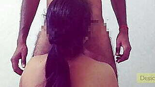 Stepsister and her stepbrother hard blowjob and standing position hardsex