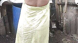 Anita yadav bathing outside of new look