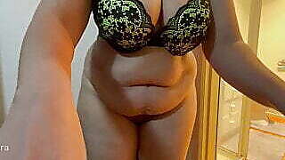 Wearing My Sexy Bra, Thong and Dress - Milky Boobs and Butt Teasing 4K 60FPS