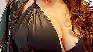 Hot Indian Wife Draping Sexy Saree and Sleeveless Blouse - AROUSING and EROTIC - Boobs Play