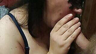 AUNTY, MOM, Milf Sucks Dick Hard To Get Cum.