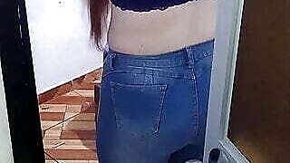 I watch my niece undress after arriving from a party that my niece gives me delicious seats